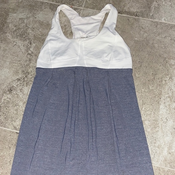 Lululemon Run Your Heart Out Tank Heathered Blurred Grey/White Possibly Size 6 - Picture 4 of 8
